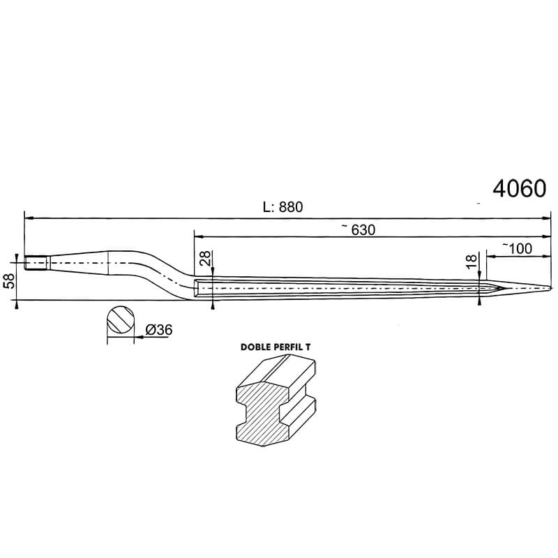 PUA CARGA PACAS 4060/Z/880 NG. AM K117-1 M22