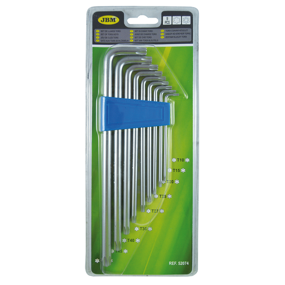 SET DE 9 LLAVES TORX EN FORMA DE &quot;L&quot;