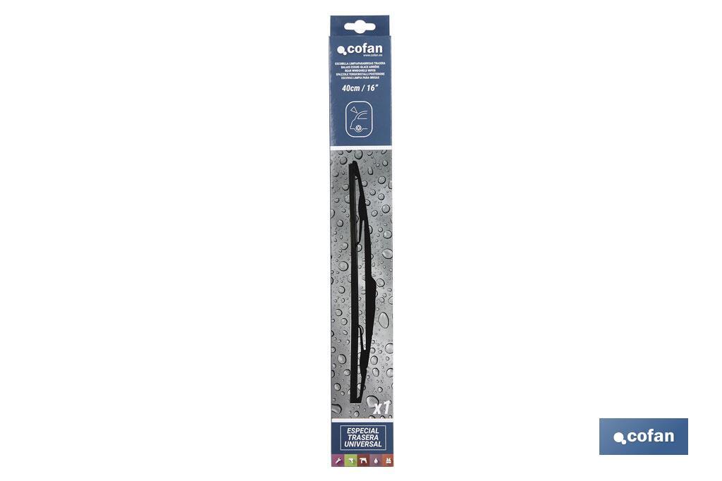 ESCOBILLA LIMPIAPARABRISAS TRASERA 16”, 40 cm