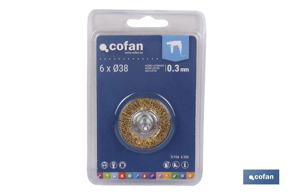CEPILLO CIRCULAR ONDULADO 6 X Ø 50 ACERO LATONADO 0.3mm