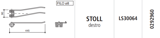 MUELLE RASTRILLO STOLL DERECHO LL445 LS30064