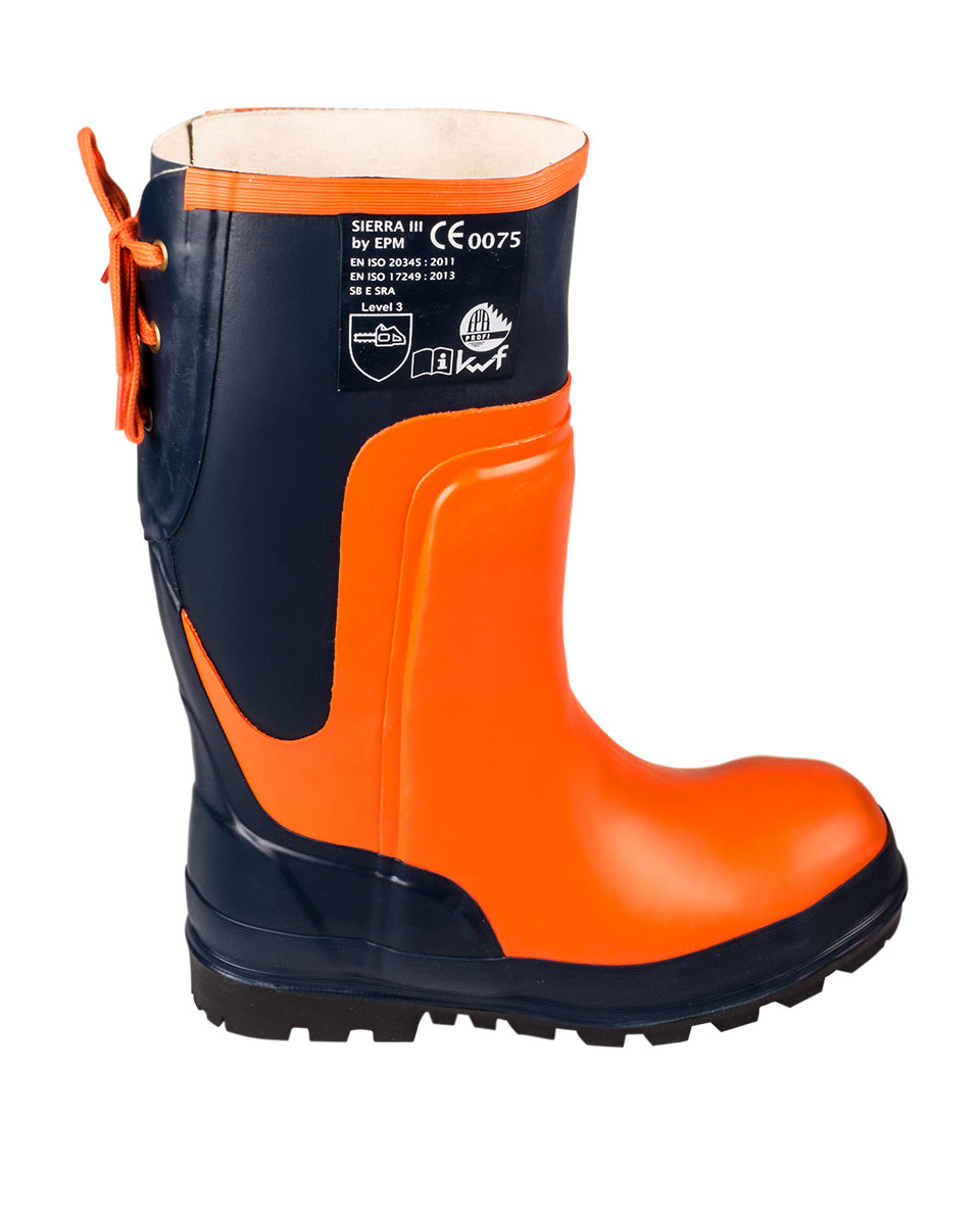 BOTAS SEGURIDAD ANTICORTE GOMA MOTOSIERRA - TALLA 45