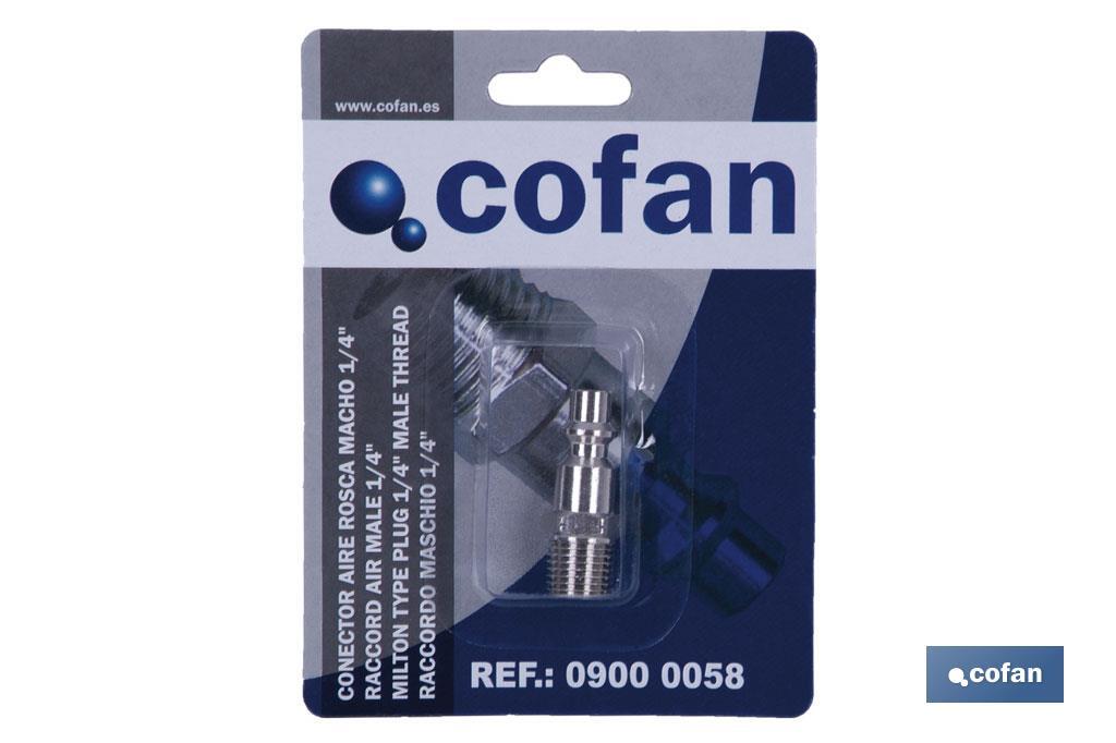 CONECTOR AIRE ROSCA MACHO 1/4&quot;