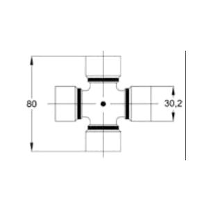 CRUCETA NUDO DE TRANSMISION ref 2200 30.16X92mm