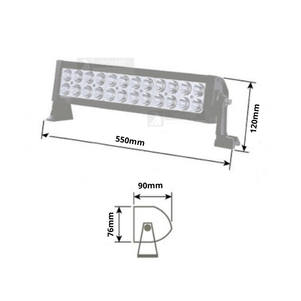 BARRA DE LUCES 40 LED 120 W - 9000 Lm