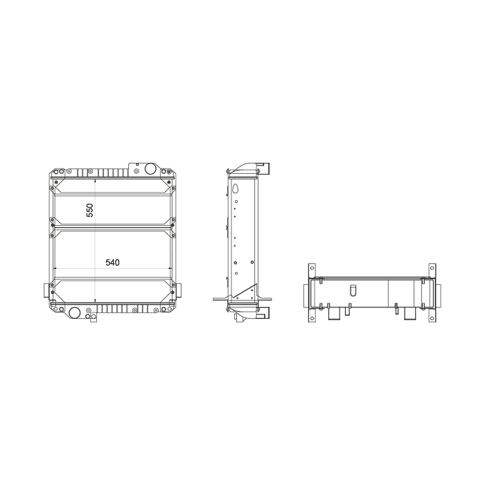 RADIADOR MASSEY FERGUSON 4225/4233-5-40-43-45/4253-5/4260/4263/4265/4270/4325/4335/4345 REF. 111058020A