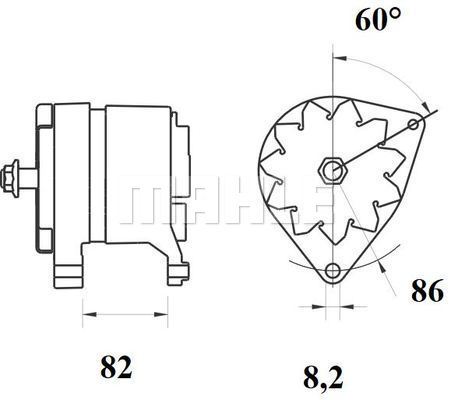 Alternador MAHLE MG216 MASSEY / CLASS / CASE IH