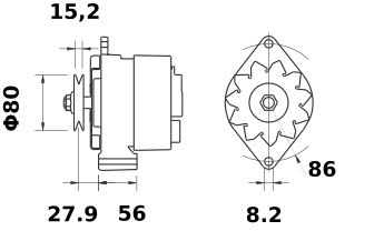 Alternador MAHLE MG278