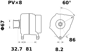 Alternador MAHLE MG404