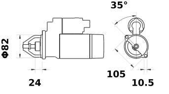 MOTOR DE ARRANQUE MAHLE MS341