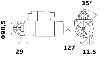 MOTOR DE ARRANQUE MAHLE MS417