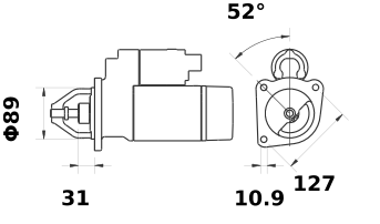 MOTOR DE ARRANQUE MAHLE MS65