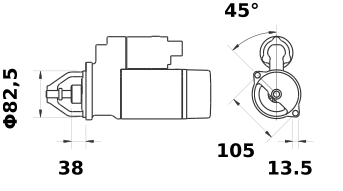 MOTOR DE ARRANQUE MAHLE MS89