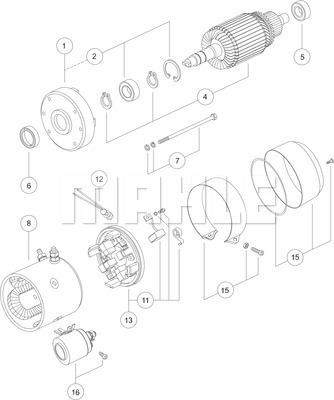 Motor corriente continua MAHLE MM185