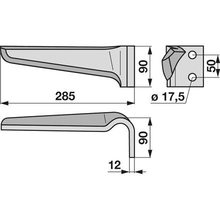PLACA DIENTE SEMIFINO (CONTRACUCHILLA) BCS 58002477