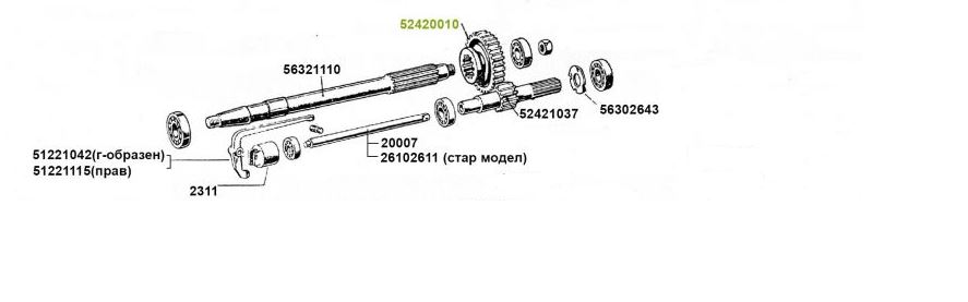 ENGRANAJE MANDO CUCHILLA BCS 52420010