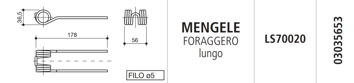MUELLE AUTOCARGADOR MENGELE LS70020