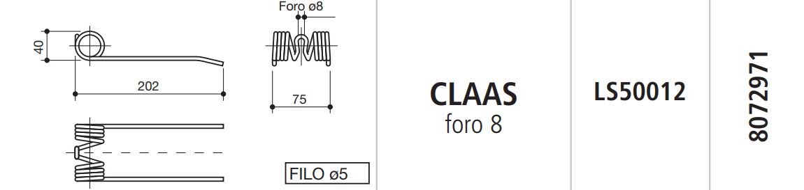 MUELLE EMPACADORA CLAAS LS50012