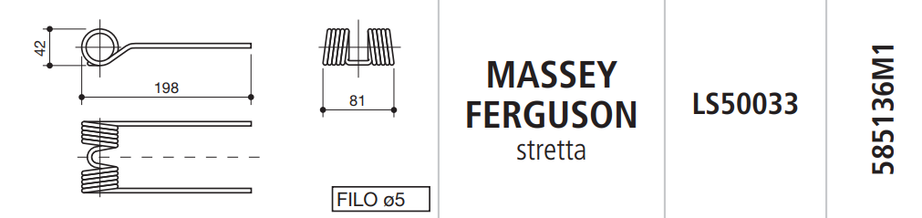 MUELLE EMPACADORA MASSEY FERGUSON ESTRECHA LS50033