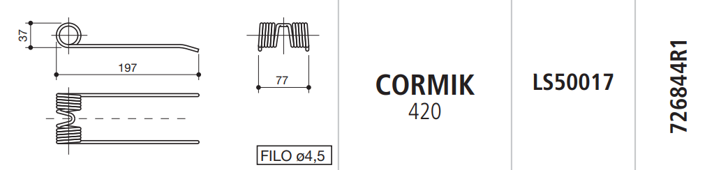 MUELLE EMPACADORA Mc CORMIK 420 (VICON) LS50017