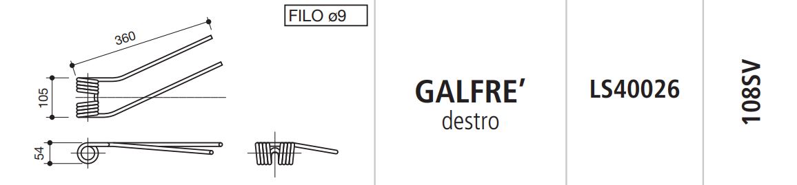 MUELLE RASTRILLO GALFRE DC LS40026