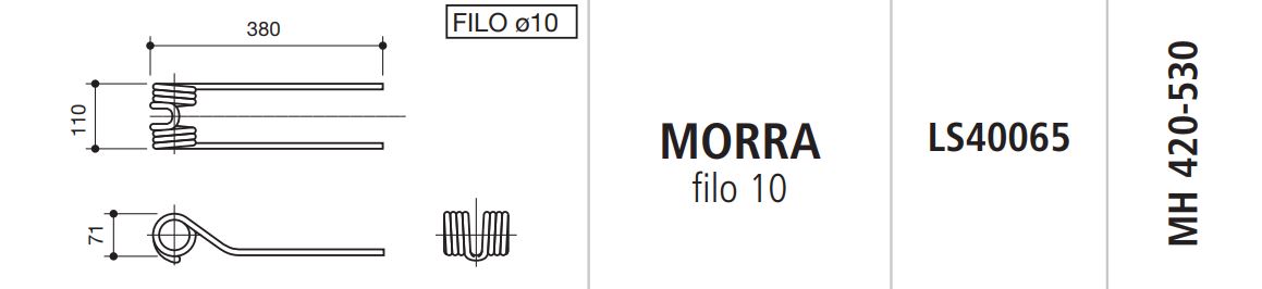MUELLE RASTRILLO MORRA 10 LS40065