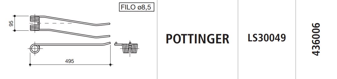 MUELLE RASTRILLO POTTINGER IZDO BLANCO LS30049