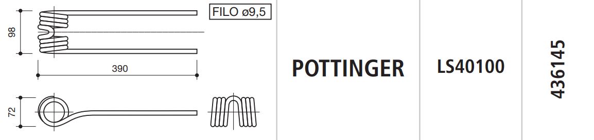 MUELLE RASTRILLO POTTINGER LS40100