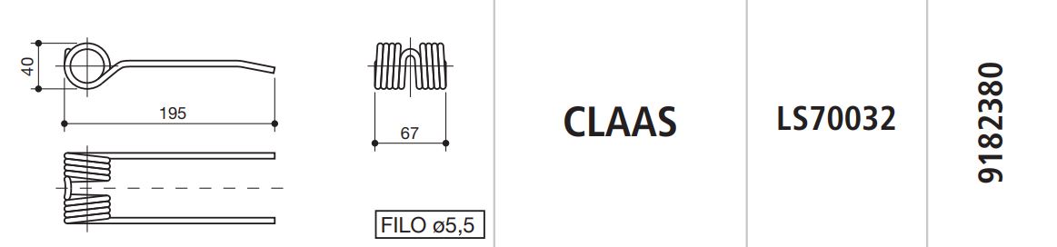MUELLE ROTOEMPACADORA CLAAS LS70032