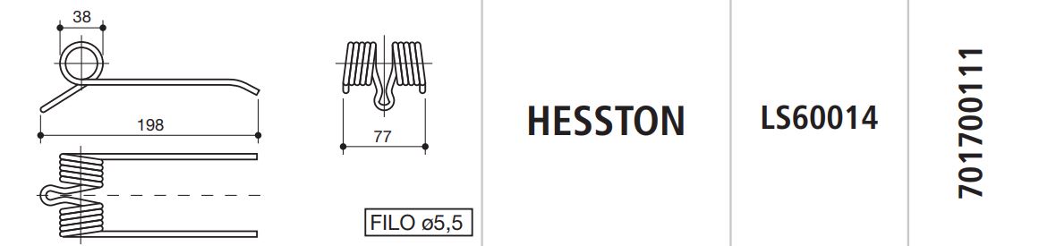 MUELLE ROTOEMPACADORA HESSTON LS60014
