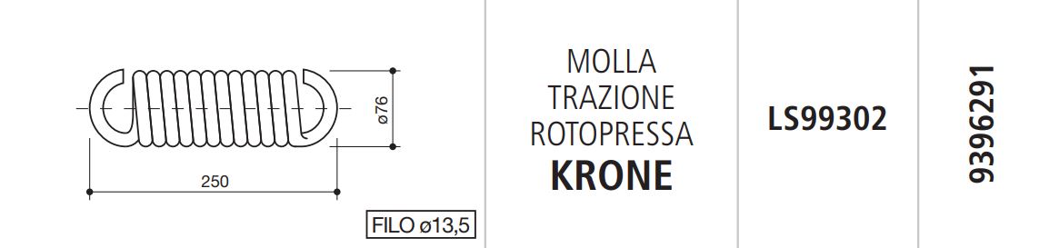 MUELLE TRACCIÓN ROTOEMPACADORA KRONE LS99302