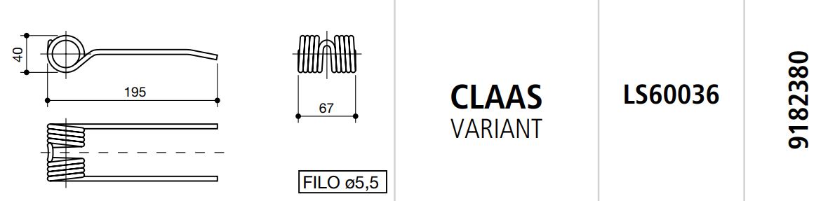 MUELLE ROTOEMPACADORA CLASS VARIANT LS60036