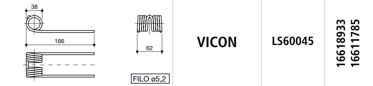 MUELLE ROTOEMPACADORA VICON LS60045