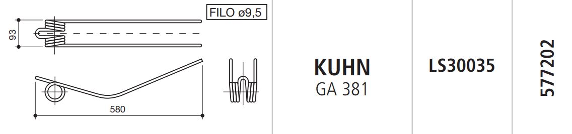 MUELLE VOLTEADOR KUHN (GA 381) LS30035
