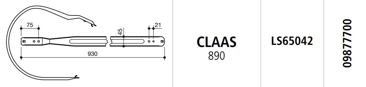 COSTILLA ROTOEMPACADORA CLAAS 890 LS65042