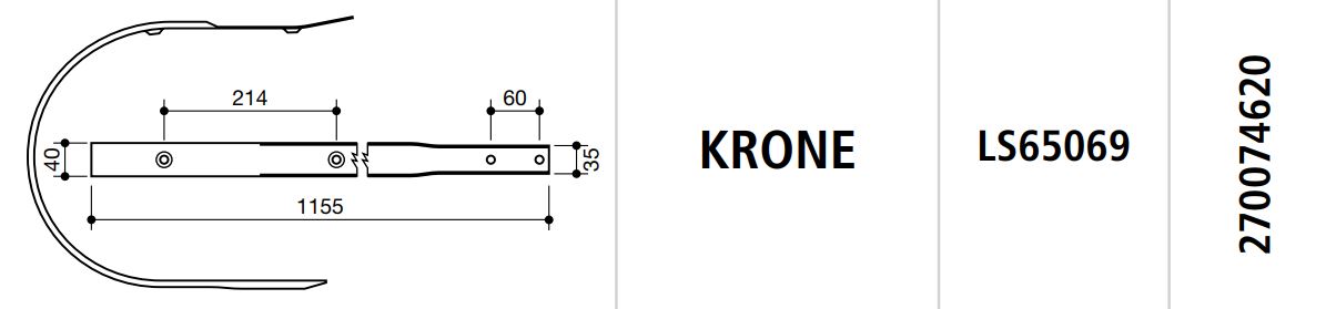 COSTILLA ROTOEMPACADORA KRONE LS65069