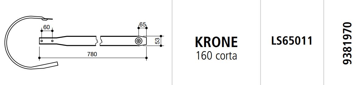 COSTILLAS ROTOEMPACADORA KRONE 160 CORTA LS65011