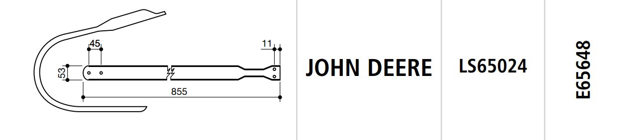COSTILLA ROTOEMPACADORA JOHN DEERE LS65024