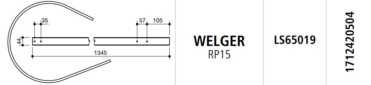 COSTILLA ROTOEMPACADORA WELGER RP15 LS65019
