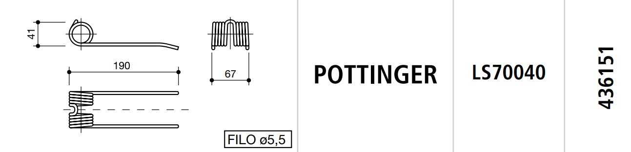 MUELLE AUTOCARGADOR POTTINGER LS70040