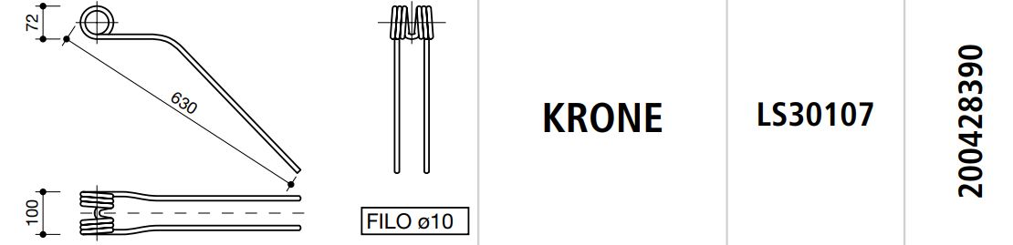 MUELLE RASTRILLO KRONE LS30107