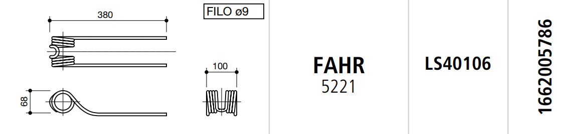 MUELLE RASTRILLO FAHR 5221 LS40106