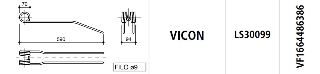MUELLE RASTRILLO VICON LS30099
