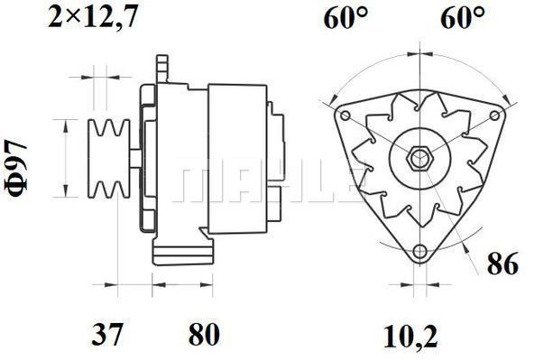 Alternador MAHLE MG100
