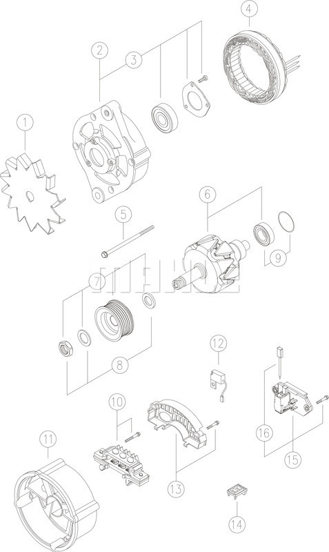 Alternador MAHLE MG100