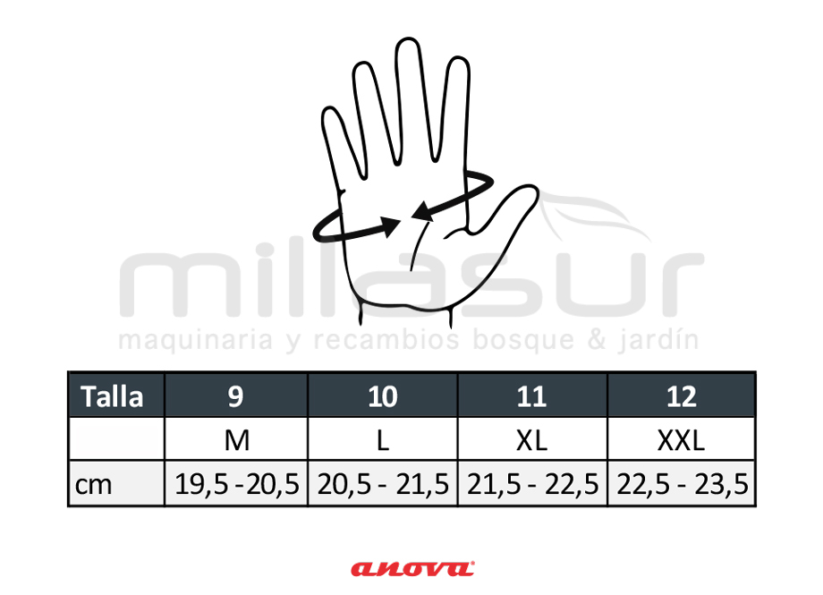 GUANTES CUERO JARDINERÍA T8
