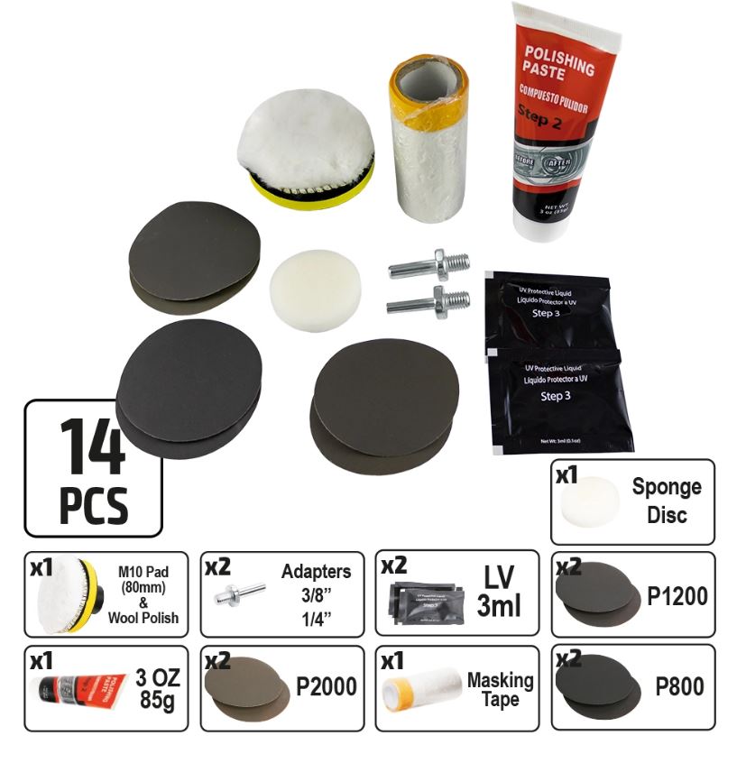 KIT DE PULIDO DE FAROS