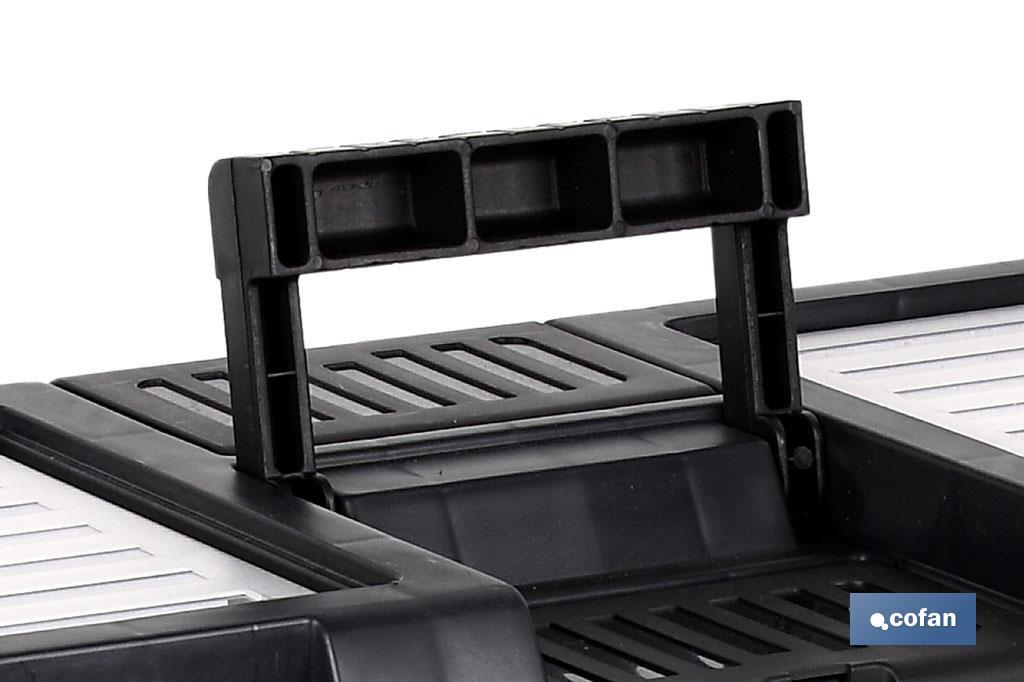Caja de herramientas de plástico 20&quot; modelo semi profesional con sistema modular