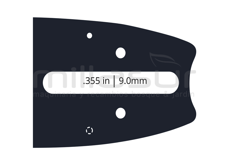 ESPADA ANOVA LAMINADA ADAPTABLE HUSQV 20&quot; - 3/8 - .058 1,5mm - 72E (ACOPLE ANCHO)