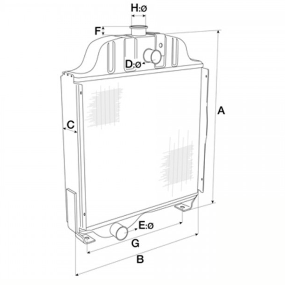 RADIADOR NH 82013307,82008030Sustituye a 101.027.026B